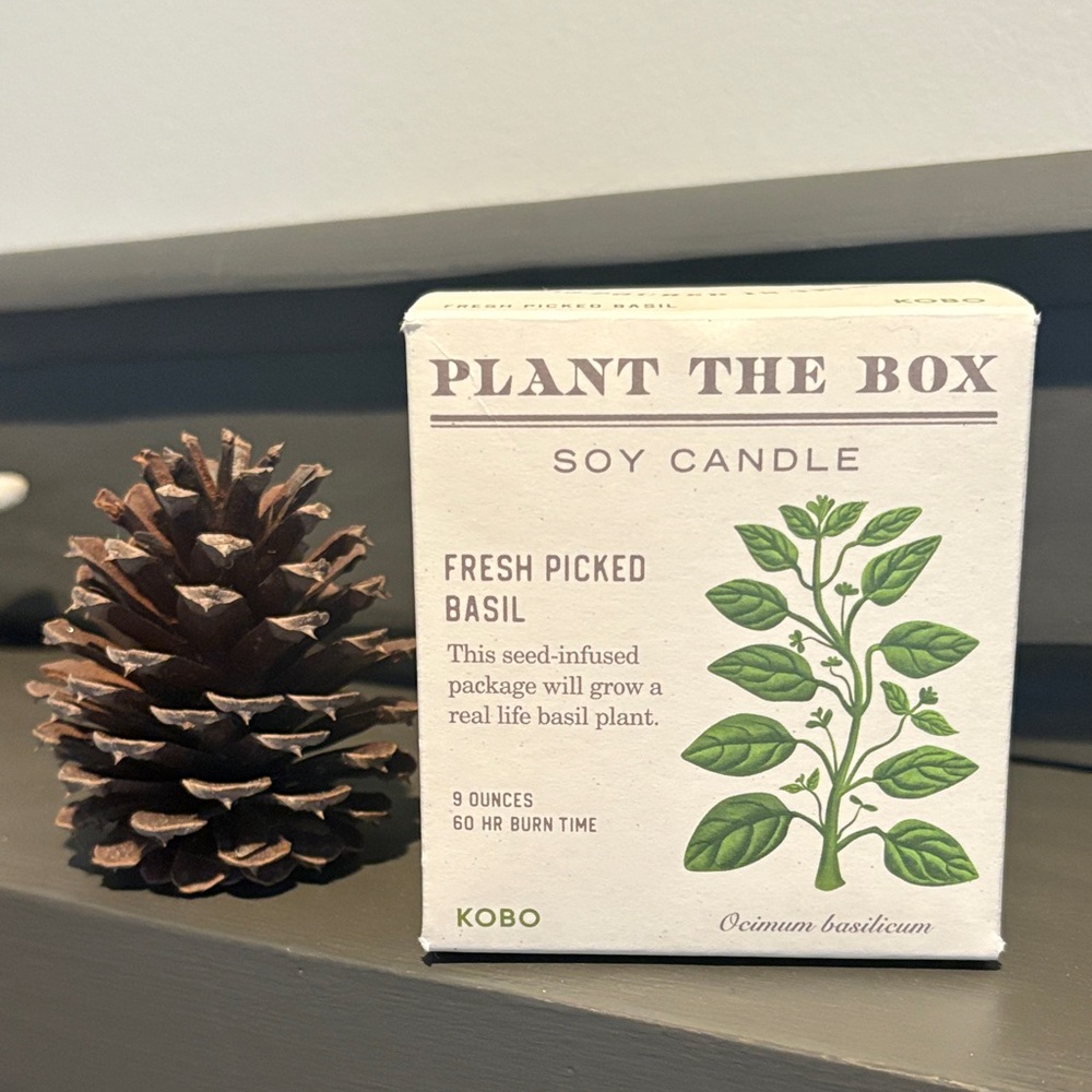 Basil Plant the Box Soy Candle 9 oz - Picture 4 of 13
